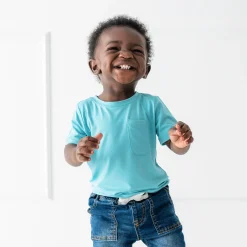 Online Kyte Baby Toddler Crew Neck Tee in Makai