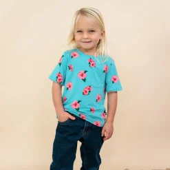 Outlet Kyte Baby Toddler Crew Neck Tee in Hibiscus