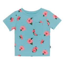 Outlet Kyte Baby Toddler Crew Neck Tee in Hibiscus