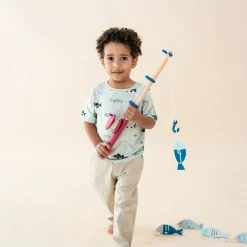 New Kyte Baby Toddler Crew Neck Tee in Fishing