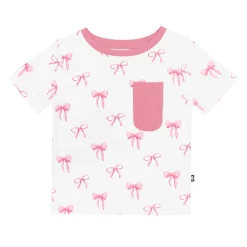 New Kyte Baby Toddler Crew Neck Tee in Bow