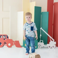 Clearance Kyte Baby Toddler Crew Neck Tee in Construction