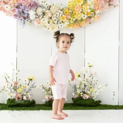 Hot Kyte Baby Toddler Crew Neck Tee in Sakura