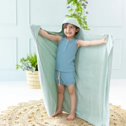 Kyte Baby Toddler Hooded Bath Towel in Sage