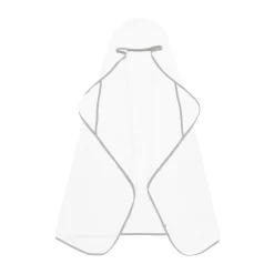 Hot Kyte Baby Toddler Hooded Bath Towel in Cloud with Storm Trim