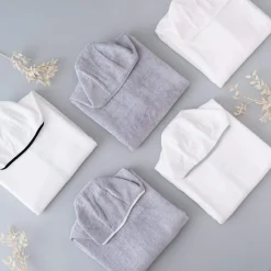 Hot Kyte Baby Toddler Hooded Bath Towel in Cloud with Storm Trim