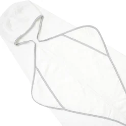 Hot Kyte Baby Toddler Hooded Bath Towel in Cloud with Storm Trim