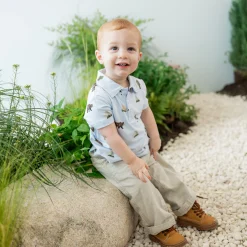 Outlet Kyte Baby Toddler Short Sleeve Polo in Yosemite