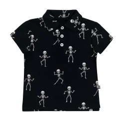 Hot Kyte Baby Toddler Short Sleeve Polo in Skeleton