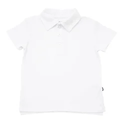 Hot Kyte Baby Toddler Short Sleeve Polo in Snow