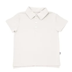 Discount Kyte Baby Toddler Short Sleeve Polo in Oat