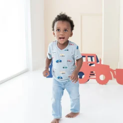 New Kyte Baby Toddler V-Neck Tee in Construction