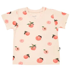 Best Kyte Baby Toddler V-Neck Tee in Peach