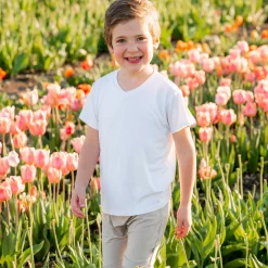 Clearance Kyte Baby Toddler V-Neck Tee in Snow