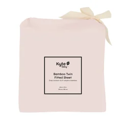 New Kyte Baby Twin Sheet in Blush