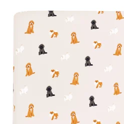 Clearance Kyte Baby Twin Sheet in Fluffy Dog