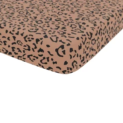 Kyte Baby Twin Sheet in Latte Leopard