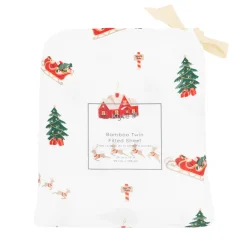 Kyte Baby Twin Sheet in Santa Sleigh