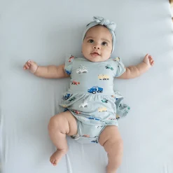 Hot Kyte Baby Twirl Bodysuit Dress in Construction