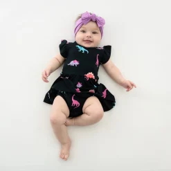Hot Kyte Baby Twirl Bodysuit Dress in Midnight Roar