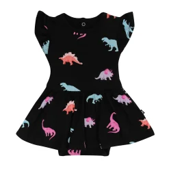 Hot Kyte Baby Twirl Bodysuit Dress in Midnight Roar