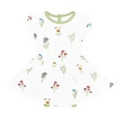 Clearance Kyte Baby Twirl Bodysuit Dress in Wildflower