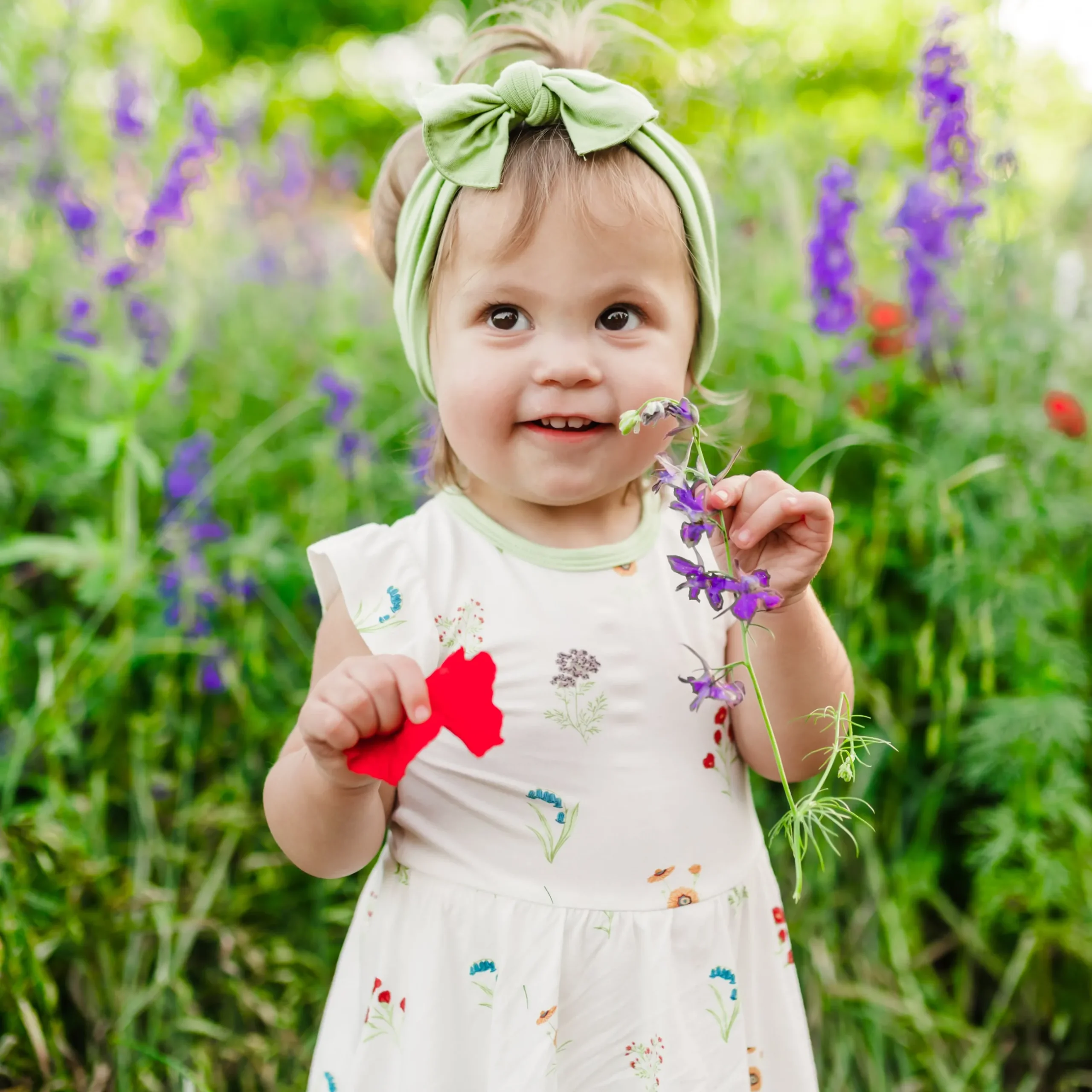 Clearance Kyte Baby Twirl Bodysuit Dress in Wildflower