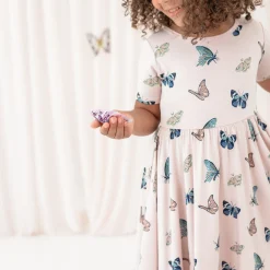 Best Kyte Baby Twirl Dress in Blush Butterfly