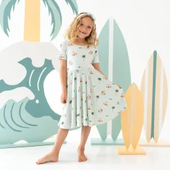 Best Kyte Baby Twirl Dress in Dew Surf