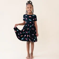 New Kyte Baby Twirl Dress in Midnight Roar