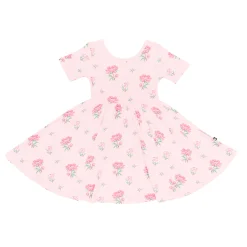 New Kyte Baby Twirl Dress in Sakura Peony