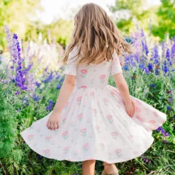 New Kyte Baby Twirl Dress in Sakura Peony