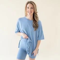 Kyte Baby Women’s Biker Short Set in Slate
