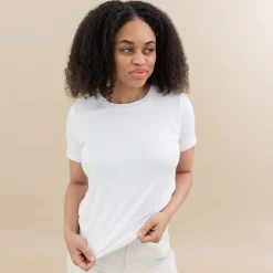Sale Kyte Baby Women's Crew Neck Tee in Snow