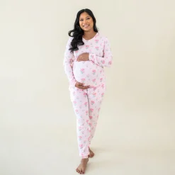 Kyte Baby Women's Jogger Pajama Set in Sakura Peony