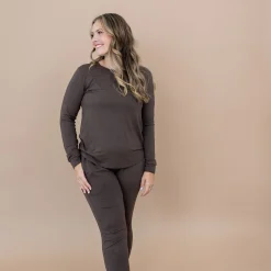 Best Kyte Baby Women's Jogger Pajama Set in Espresso