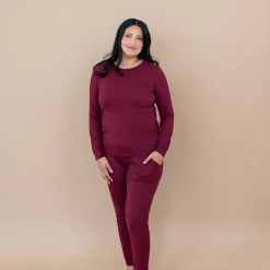 Online Kyte Baby Women's Jogger Pajama Set in Burgundy