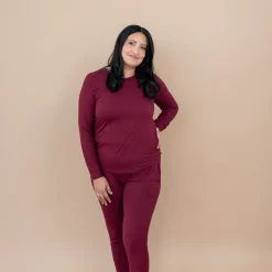Online Kyte Baby Women's Jogger Pajama Set in Burgundy