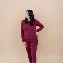 Online Kyte Baby Women's Jogger Pajama Set in Burgundy