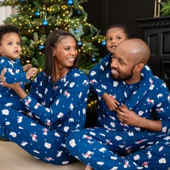 Hot Kyte Baby Women's Jogger Pajama Set in Frosty Friends