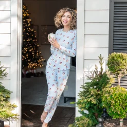 Online Kyte Baby Women's Jogger Pajama Set in Vintage Santa