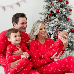 New Kyte Baby Women's Jogger Pajama Set in Candy Cane