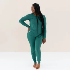 Kyte Baby Women's Jogger Pajama Set in Emerald