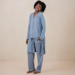 New Kyte Baby Women's Lounge Robe in Slate