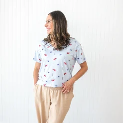 Sale Kyte Baby Women's Relaxed Fit V-Neck in Harbor