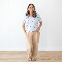 Sale Kyte Baby Women's Relaxed Fit V-Neck in Harbor