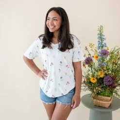 Outlet Kyte Baby Women’s Relaxed Fit V-Neck in Wildflower