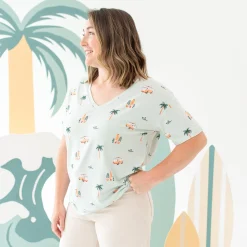 Sale Kyte Baby Women's Relaxed Fit V-Neck in Dew Surf