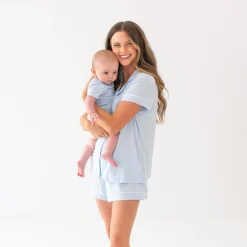 Clearance Kyte Baby Women's Short Sleeve Pajama Set in Mist