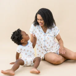 New Kyte Baby Women’s Short Sleeve Pajama Set in Teddy Bear
